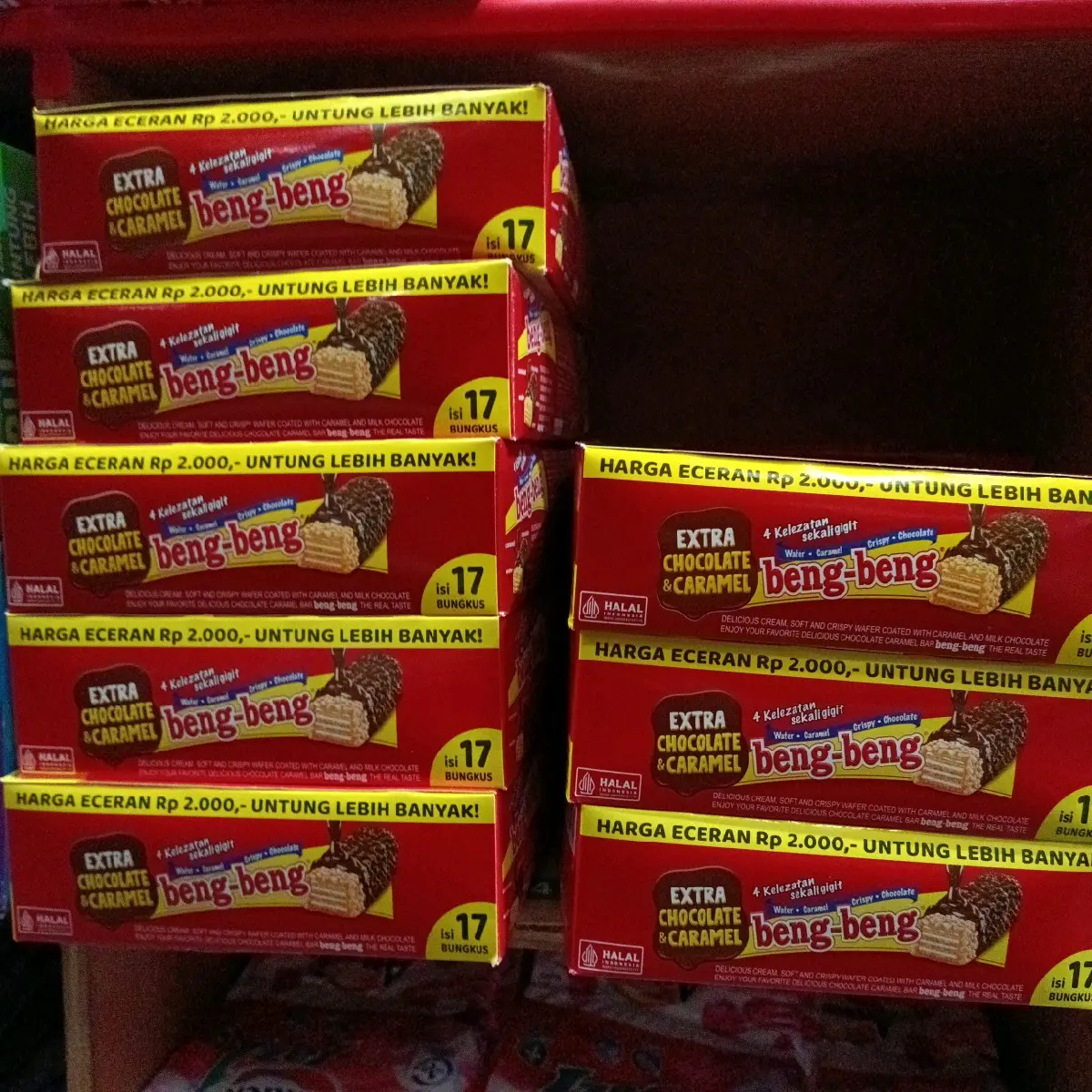 wafer cokelat beng beng isi 17