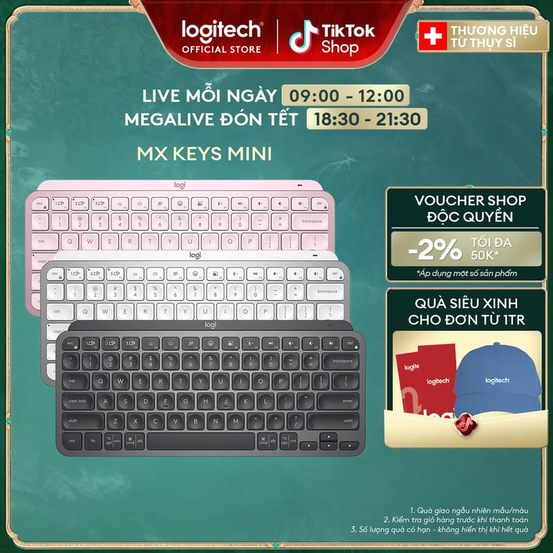  Bàn phím không dây Bluetooth Logitech MX Keys Mini - Nhỏ gọn Phím tắt thông minh Có bản cho Mac ban  phim 