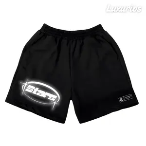 Luxurious - Boxer Reflektif Nyala Star Hitam Boardshort | Celana Pendek