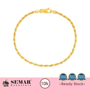 Gelang Emas Classic Korea Twist Super Ringan Gold 10K Semar Nusantara