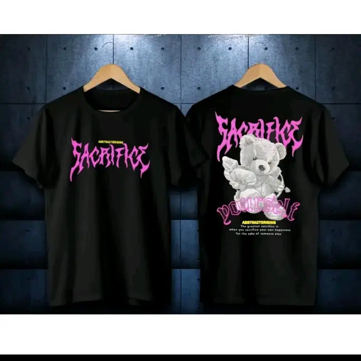 kaos distro t-shirt terbaru model kekinian pria dan wanita motif BONEKA IMUT Combed bajupria leng 24s ramadhan outfit cowok baju co cotton 1