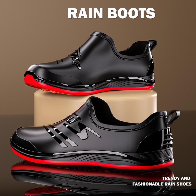 Giày Đi Mưa Mùa Hè, Ống Ngắn, Dành Cho Nam Giới Trưởng Thành, Giày Cao Su Chống Trượt Và Chống Mài Mòn, Bền, Sử Dụng Kép Khô Và Ướt, Giày Đi Nước, Không Thấm Nước, Thích Hợp Cho Mùa Hè