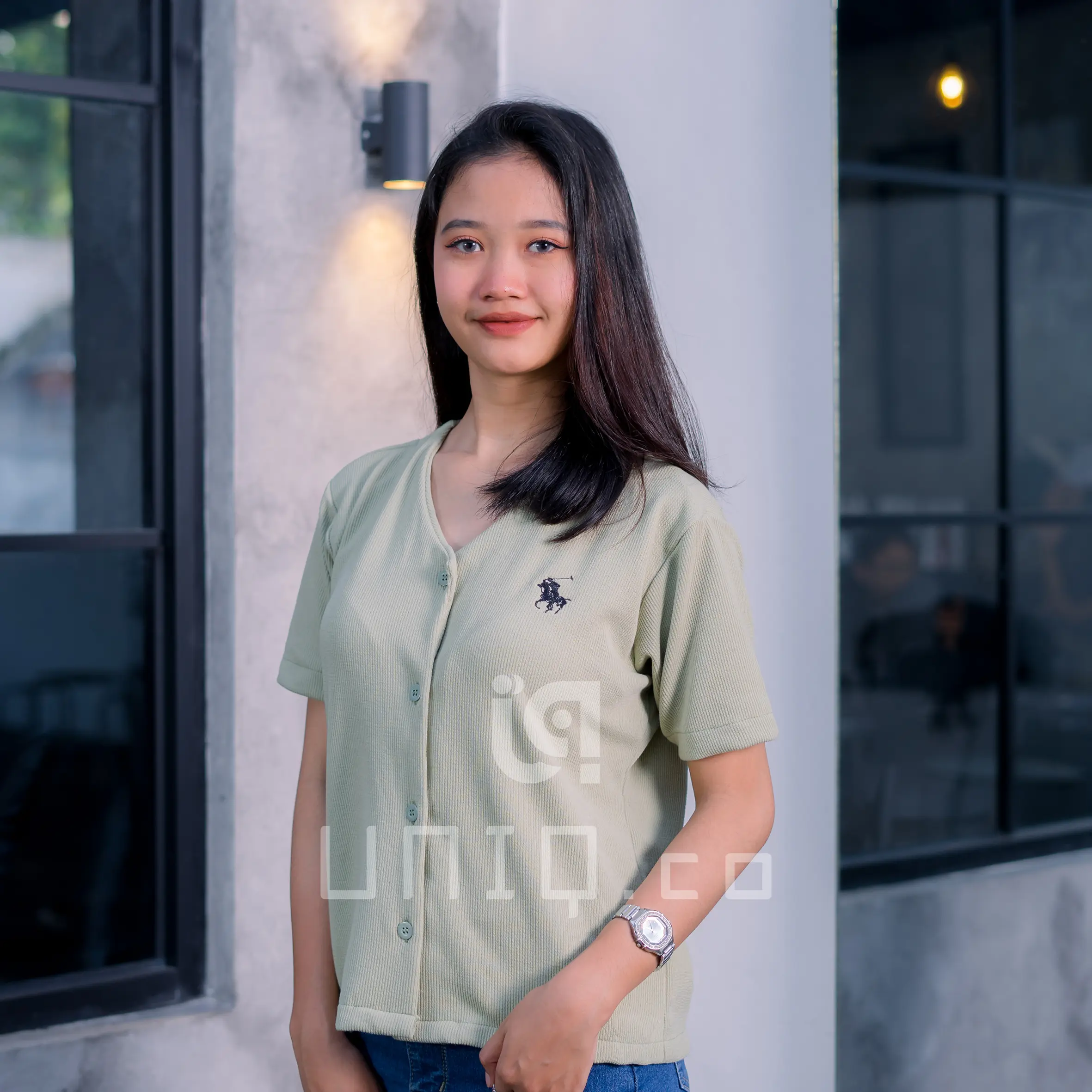 UNIQ Atasan Wanita Knit Tangan Pendek Premium Outwears
