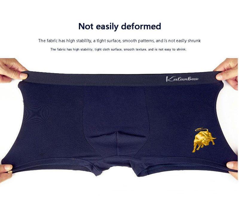 Product Introduction of High-quality 4-pack men&#39;s underwear, men&#39;s high-end cotton boxer briefs, trendy boys&#39; boxer shorts, large size 14