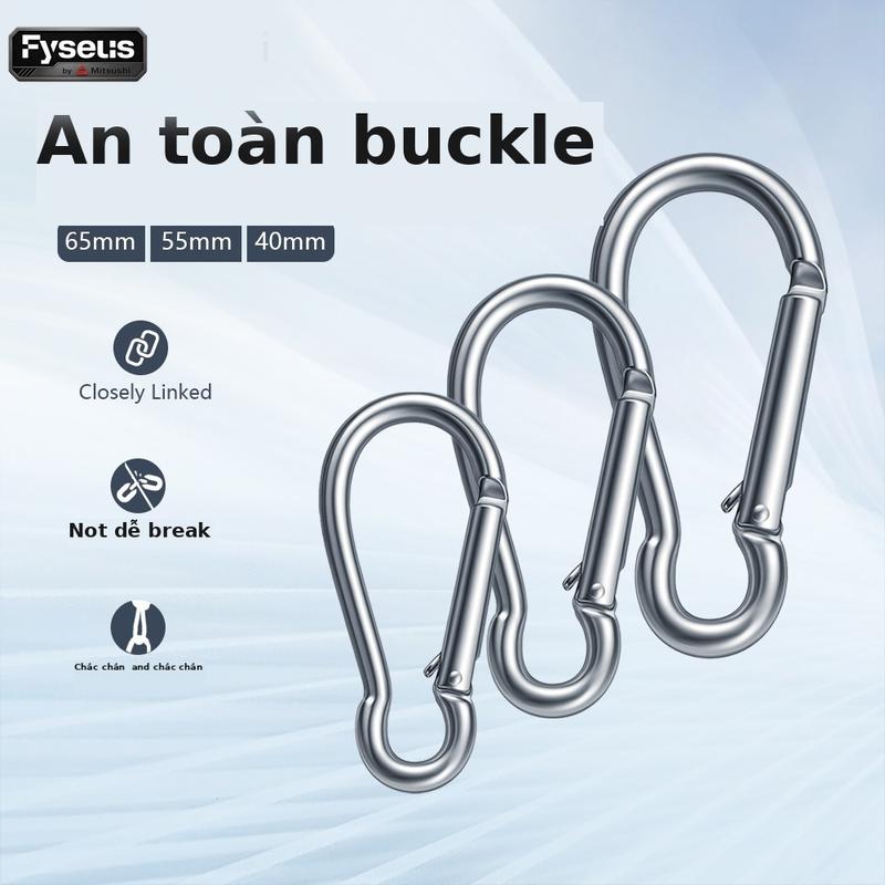 Fyseus chất lượng cao thép không gỉ bạc mountain climbing keychain quick link khóa