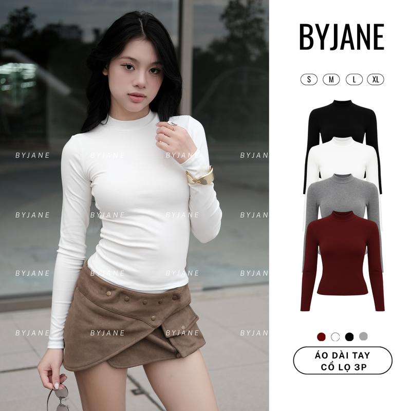 (MỞ BÁN) Áo Thun Nữ Cổ Lọ 3p Dài Tay Chất Thun Cotton Mịn Co Dãn BYJANE - 804 | BigBuy360 - bigbuy360.vn