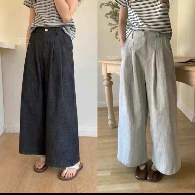 [Bò Qc có dài ]Quần jeans ống rộng Quần bò xuông cạp khoá lưng chun mềm mịn không nhăn không phai màu M5222