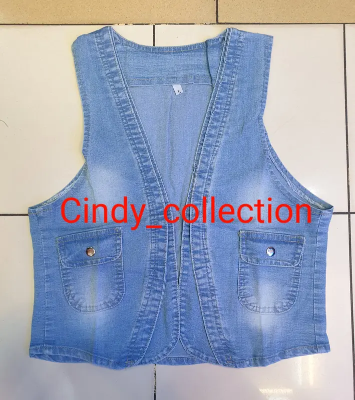 ROMPI JEANS WANITA KANTONG DUA ROMPI LEPIS ROMPI WANITA JUMBO ROMPI CEWEK VEST JEANS 1