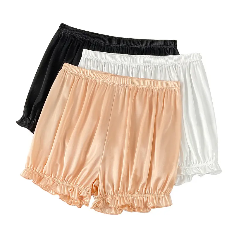Women's summer thin style anti-exposure can be worn with white loose buds safety pants pumpkin shorts Summer thin loose home leggings underwear shorts