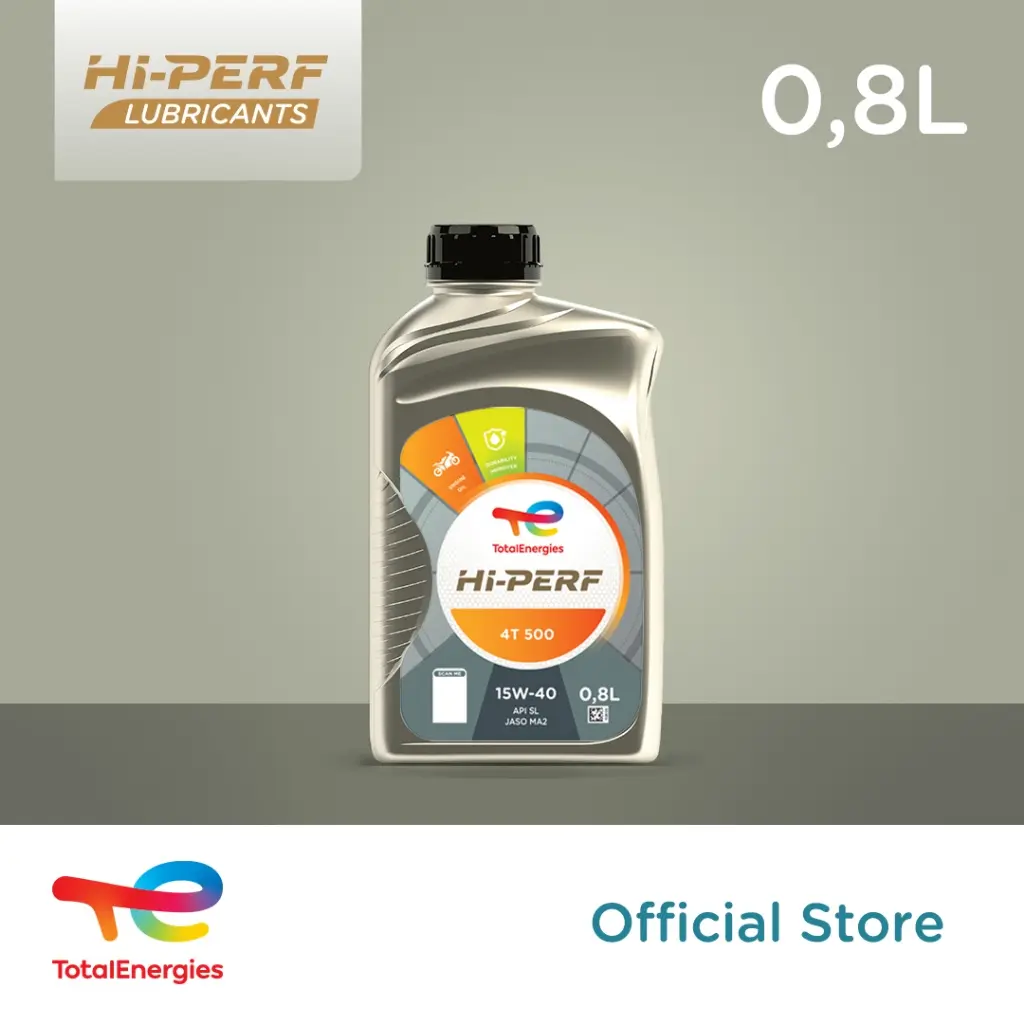TotalEnergies - Hi-Perf 4T 500 15W-40 Oli Motor 0.8L