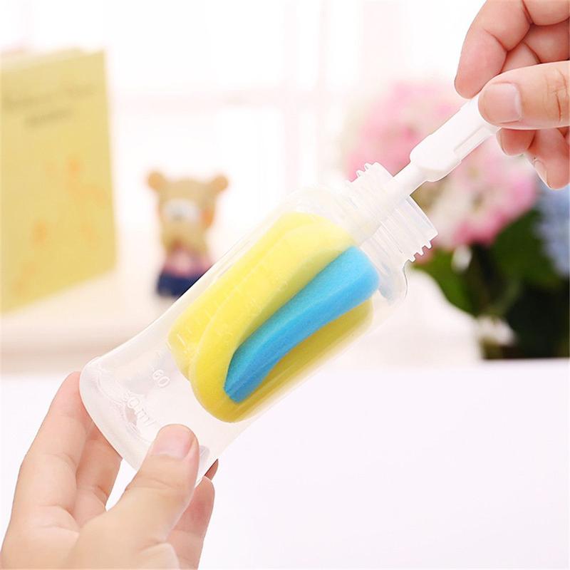 7pcs Home Spout Cup Washing Rotating Clean Sponge Bottle Brush Baby Nipple 3