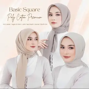 ARASY Hijab Bella Square Premium Terbaru Bahan Nyaman Lembut Polycotton Voal Ukuran 110x110 cm Segi Empat Muslim Segi Lembut Termurah dan Terlaris
