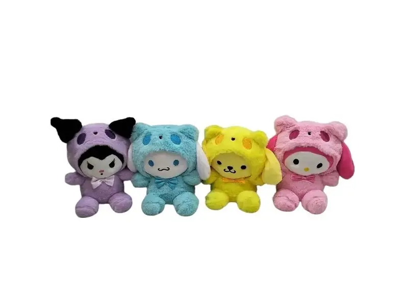 Boneka My Melody Kuromi Cinnamaroll Pompopurin Ukuran 9 Rassel Halus Dolls Toys Kado 0