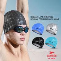Gambar SPEEDS Swimming Cap Topi Renang Penutup Kepala saat Renang Bermotif Silicone Swim Cap 017-2604 - 2601ABU dari Calaryindo Kota Surabaya 3 Tokopedia