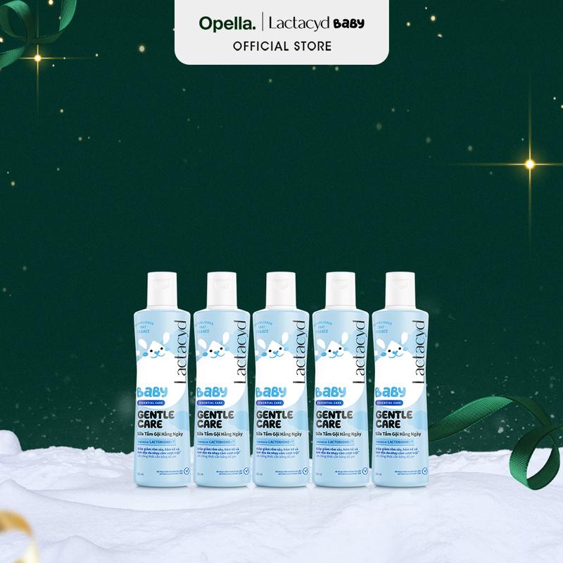  Bộ 5 Sữa Tắm Gội Trẻ Em Lactacyd Baby Gentle Care Bảo Vệ Dịu Nhẹ Cho Làn Da Nhạy Cảm 250ml chai Cho Bé 