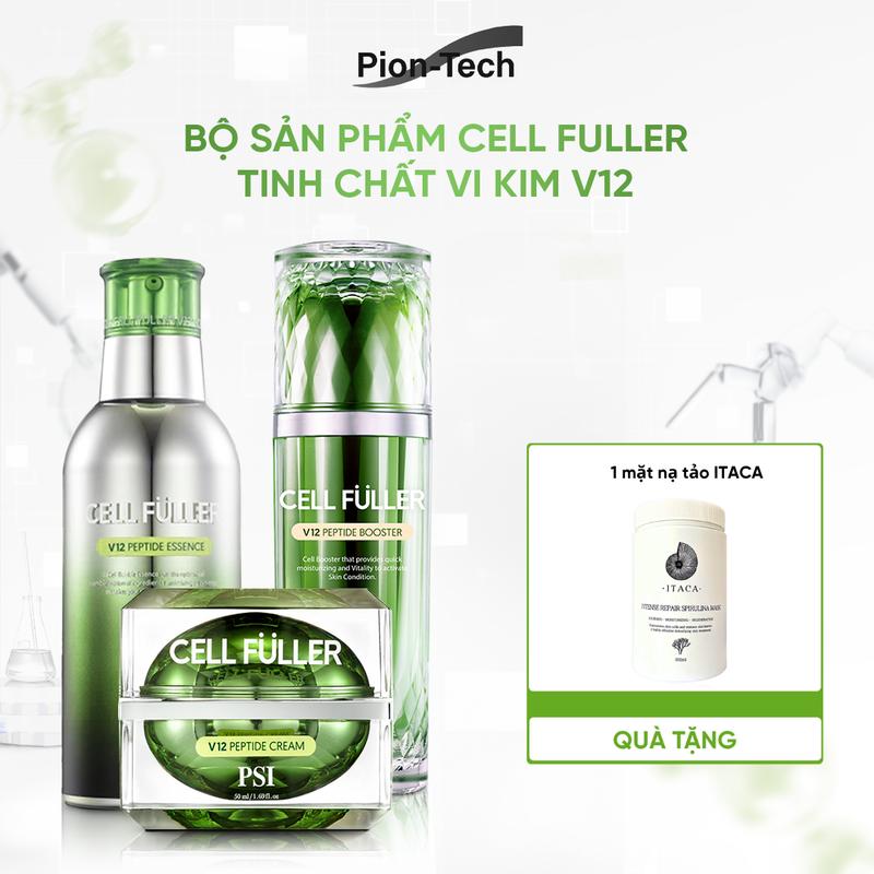 BỘ 3 SẢN PHẨM VI KIM SINH HỌC PSI CELL FULLER V12 PEPTIDE PION TECH Skincare