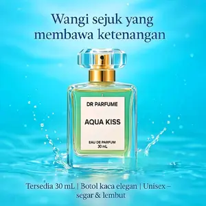DR Parfume Aqua Kiss Eau de Parfum 30 mL Wangi Sejuk Membawa Ketenangan Botol Kaca Elegan Unisex Segar & Lembut