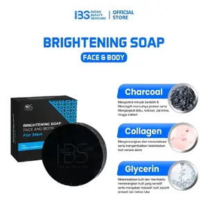 IBS INDAH BEAUTY SKINCARE SABUN MUKA WAJAH LAKI LAKI PRIA / MENCERAHKAN WAJAH KUSAM BERMINYAK BERJERAWAT / BRIGHTENING SOAP