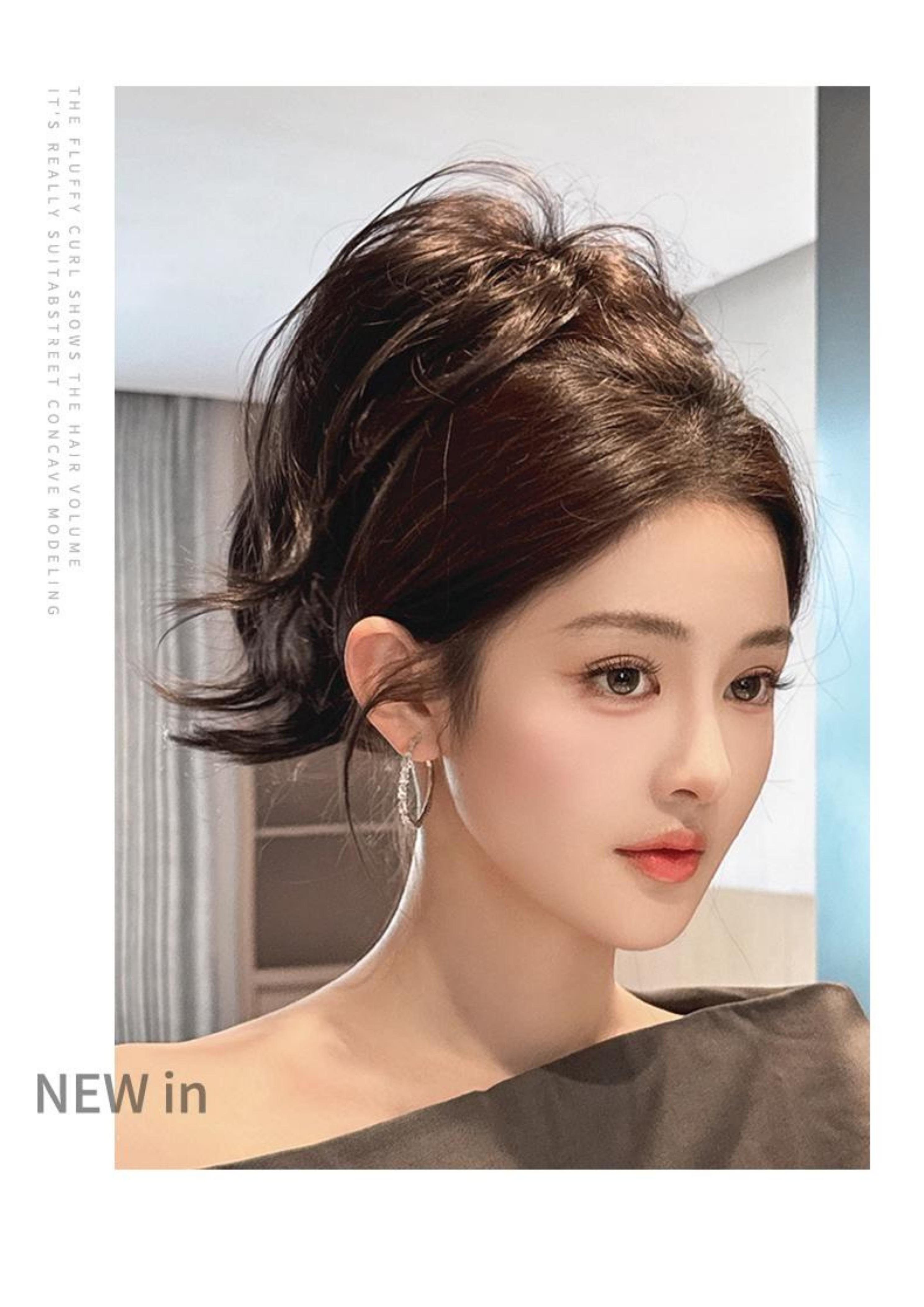 J4 - Cenlana Rambut Palsu Model Jepitan Tinggi Bergelombang Ala Duyung Cocok Untuk Gaya Hot Girl Cewek Stylish Atau Gaya Imut Dengan Jepitan Klip Model Pendek Mengembang Dan Ada Juga Tipe Ekor Kuda Air Mancur Wig