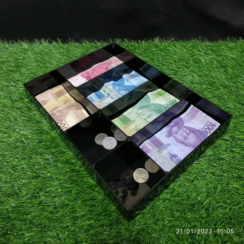 kotak uang laci kasir / tempat penyimpanan uang 5 ruang 0