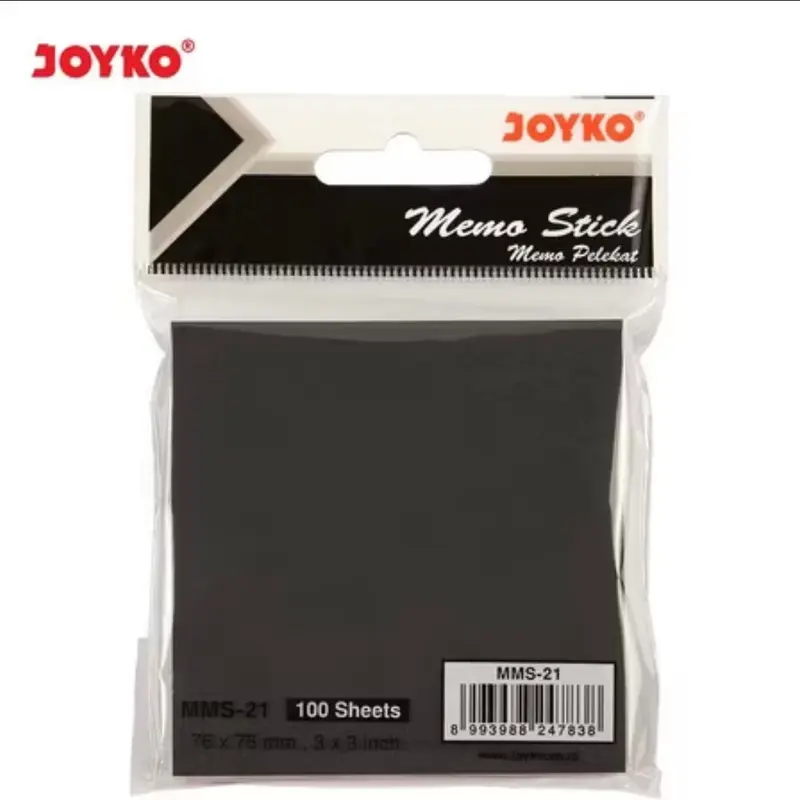 Memo Stick / Sticky NOTE Hitam / Kertas Memo tempel Joyko MMS-21 Hitam 0