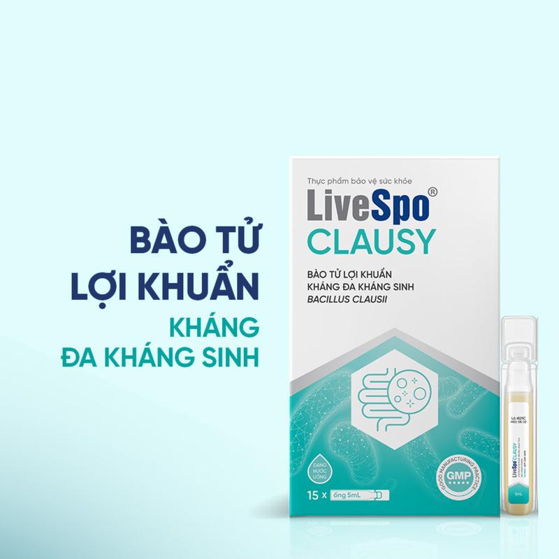 ( CHÍNH HÃNG ) LiveSpo CLAUSY ( 10/20 Ống 5ml ) - Bổ Sung Bào Tử Lợi Khuẩn Hỗ Trợ Tiêu Hoá