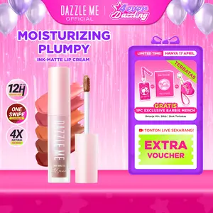 [BPOM] DAZZLE ME Ink-Matte Lip Cream Matte Moisturizing Tahan Lama Coverage Lip Cream dengan hasil akhir Matte Finish & Tahan 12 Jam