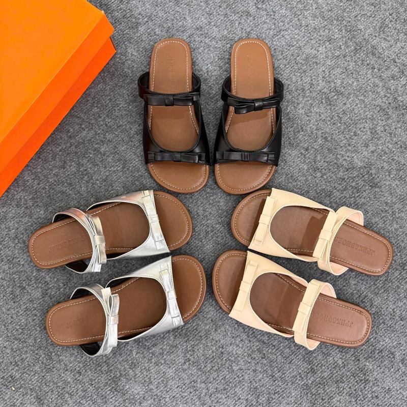 Dép Lê Nữ 2 Quai Cách Điệu Nơ Xinh Đẹp Dễ Đi, Dễ Phối Đồ GL09 1