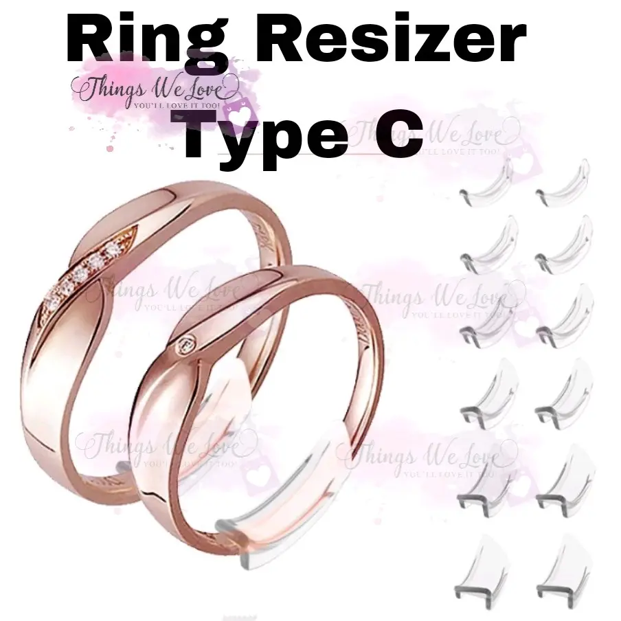 [SG] [FREE SHIP] Ring Size Resizer (TYPE C) Tightener Adjuster Reducer Anti Allergic Reduce Size Invisible Transparent