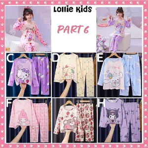 PART6-READY BAJU TIDUR ANAK LENGAN PANJANG CELANA PANJANG KARAKTER KARTUN LUCU MURAH / PIYAMA ANAK / BAJU RUMAHAN ANAK KIDS PAJAMAS