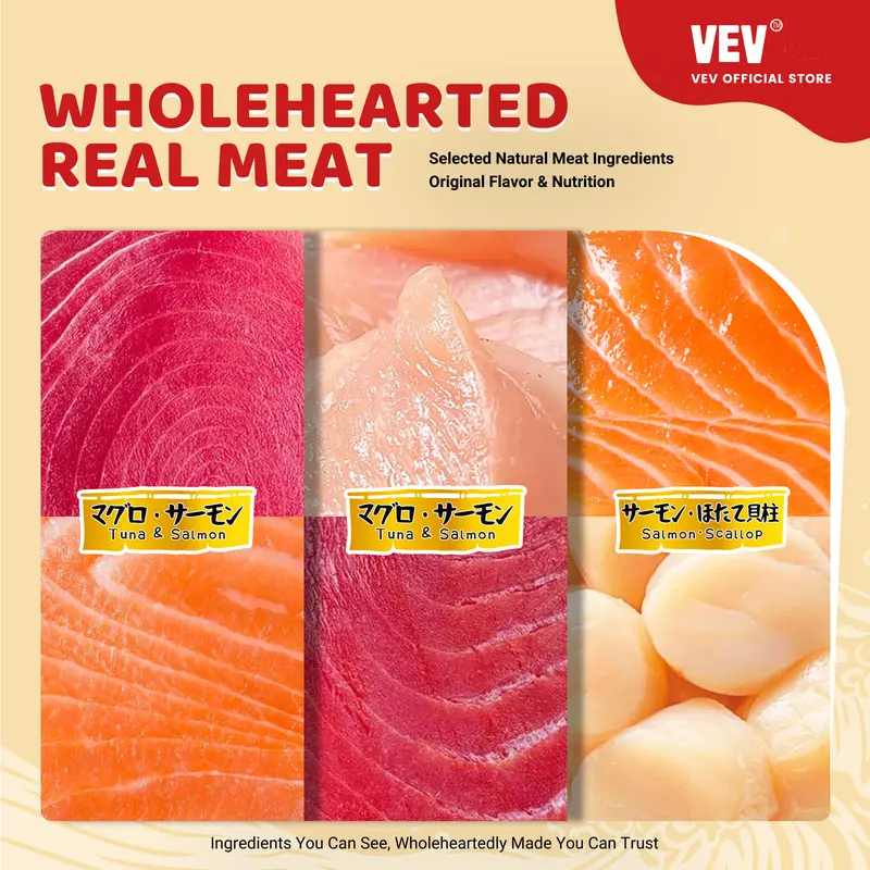 COUCOU VEV Wet Food Premium Pouch 75gr ( Makanan Kucing Basah) | Keseimbangan nutrisi | Diimpor dari Jepang 5