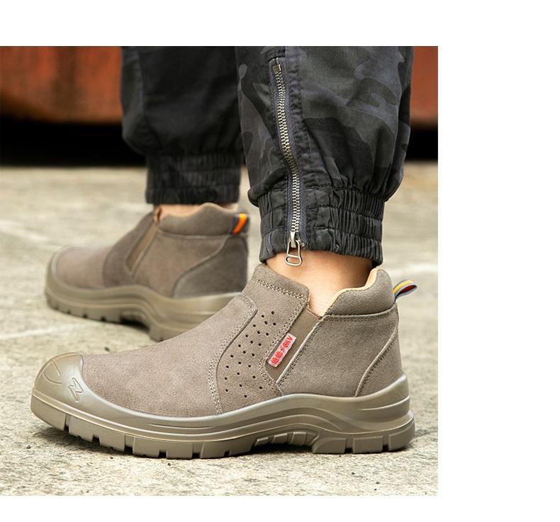  Giày Bảo Hộ Nam Cổ Cao BH15 Mũi,Đế Thép  Giày Nam Công Trường- Leo Núi ,Phượt ,Đế Tăng Ma Sát- Chống Đinh-Cách Điện 