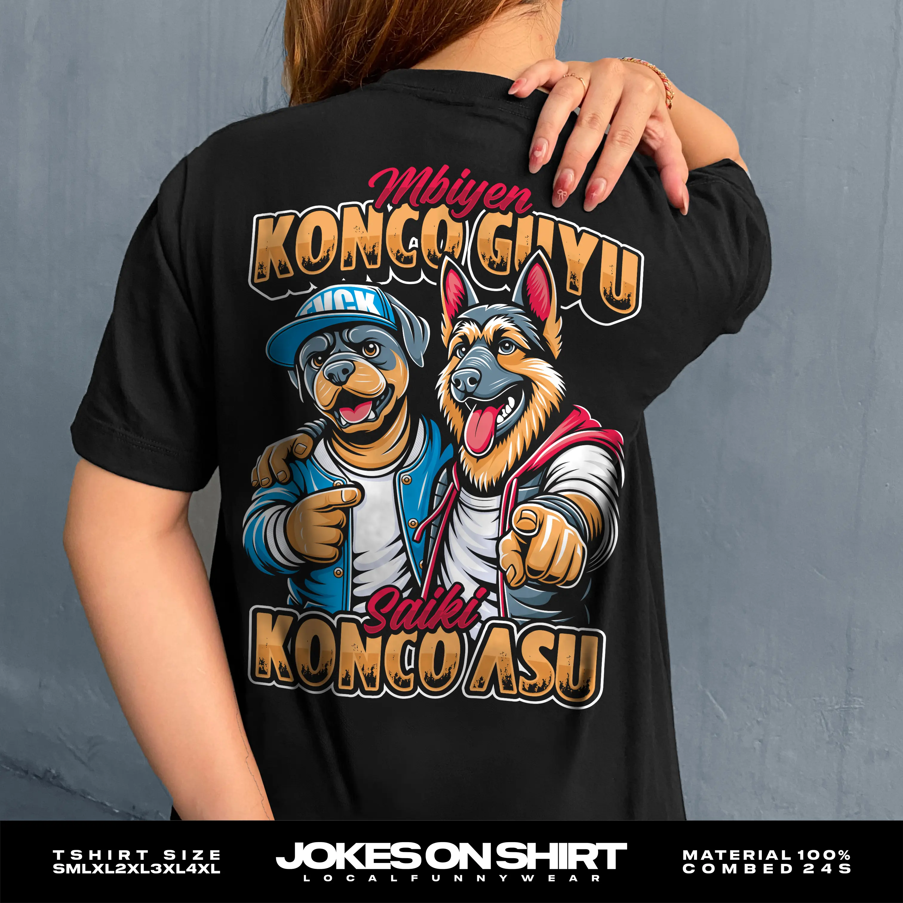 Kaos Salah Konco Bahan cotton Combed 24's Lembut (Free Stiker) Sablon Digital