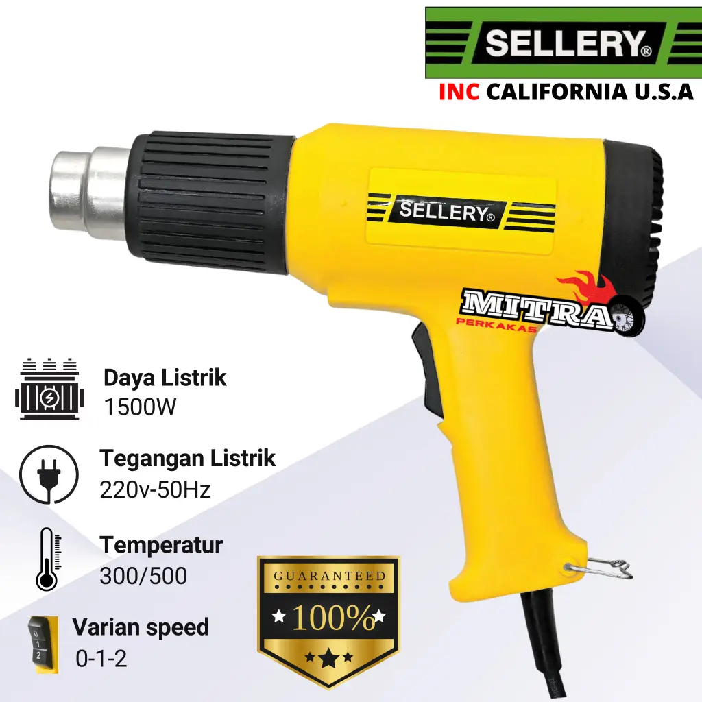 Termurah !! Hot Gun Pemanas Sellery Asli | Heat Gun Blower Angin Panas Kaca Film Stiker
