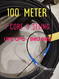 kabel optic precon drop wire 1 core 3 sling 100m biru biru upc upc