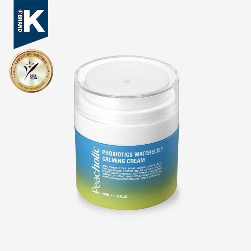  Kem đêm dưỡng ẩm phục hồi lợi khuẩn ngải cứu Peacholic Waterlief Calming Cream  BAO BÌ MỚI  50ml 