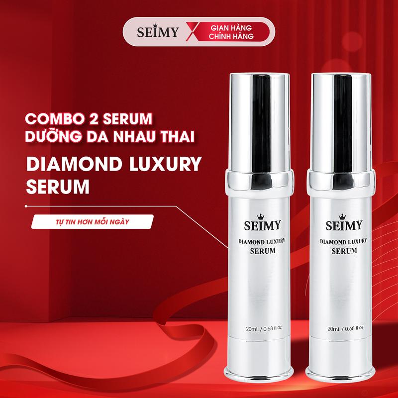 Combo 2 Chai Serum tinh chất dưỡng da nhau thai cừu Seimy - Diamond Luxury Serum
