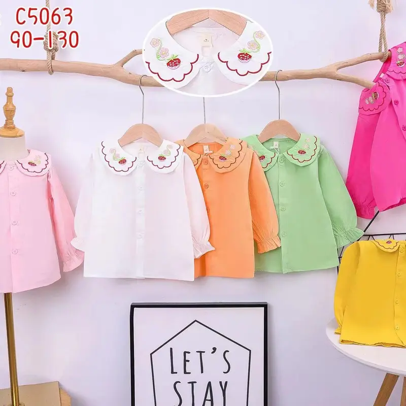 Kemeja Cewek tangan panjang Premium 2-5 Tahun motif random 5
