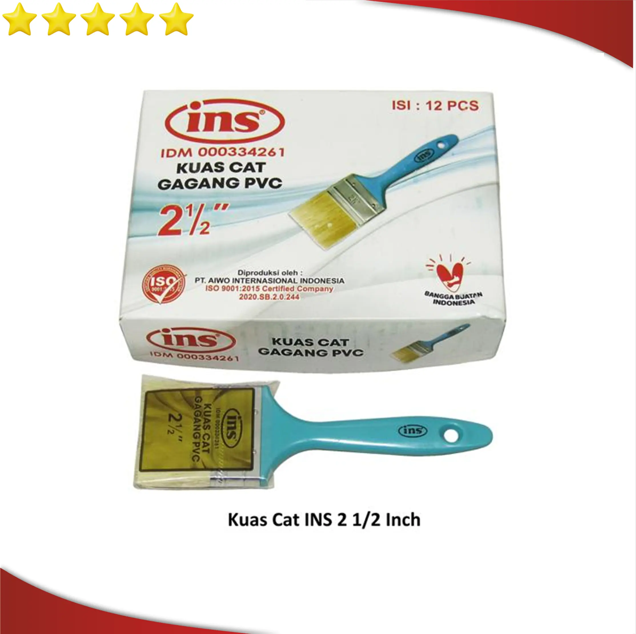 Kuas cat Kayu murah dan berkualitas 2 1/2 inc