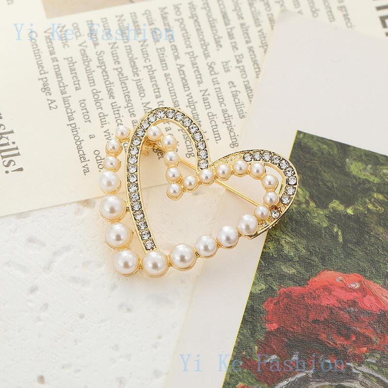 Product Introduction of Love brooch  temperament brooch  exquisite heart to heart chest flower  headscarf needle  silk scarf buckle coquette pin 2