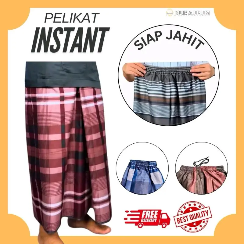 pelikat instant siap jahit pingang bergetah dewasa