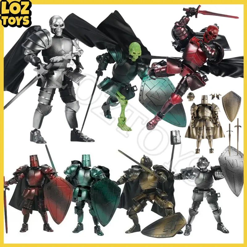 Ksatria Kerangka Dummy 13 Action Figure 3D Print Movable Action Figurines Ksatria Romawi Medieval
