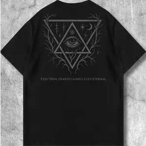 SINISTERCULT - Kaos Metal Illuminati Cotton Combed 24s Premium Kaos Distro Streetwear Casual Hitam - EYE