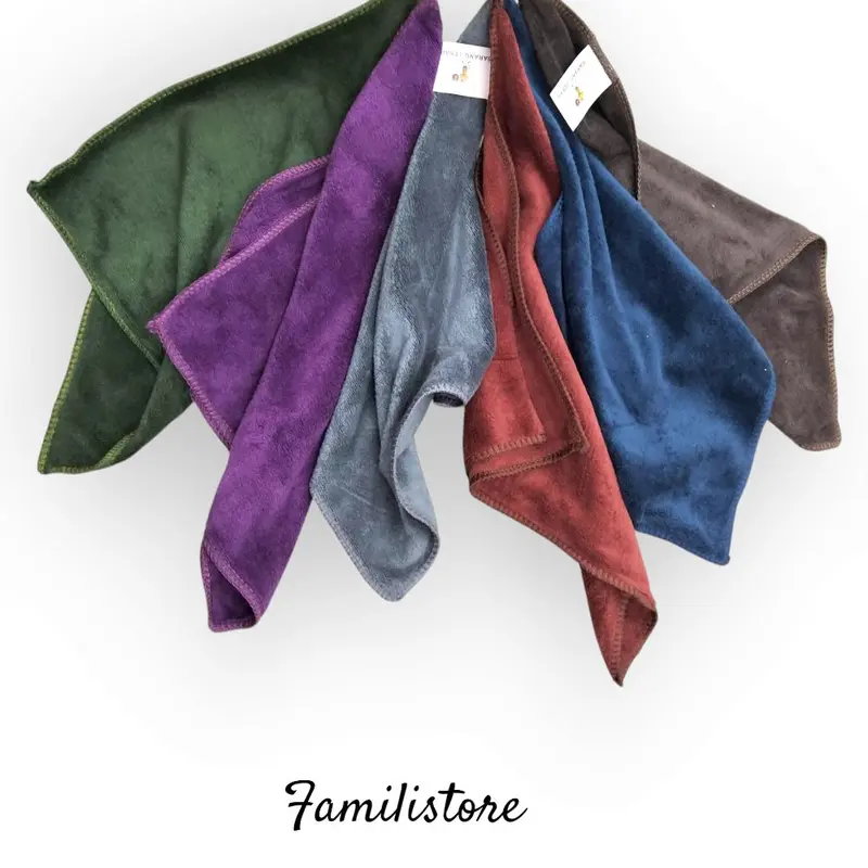 KAIN LAP MICROFIBER WARNA POLOS SERBAGUNA UK. 30x30 cm Multi Fungsi dan Mudah Menyerap Kain lap microfiber adalah kain pembersih 3
