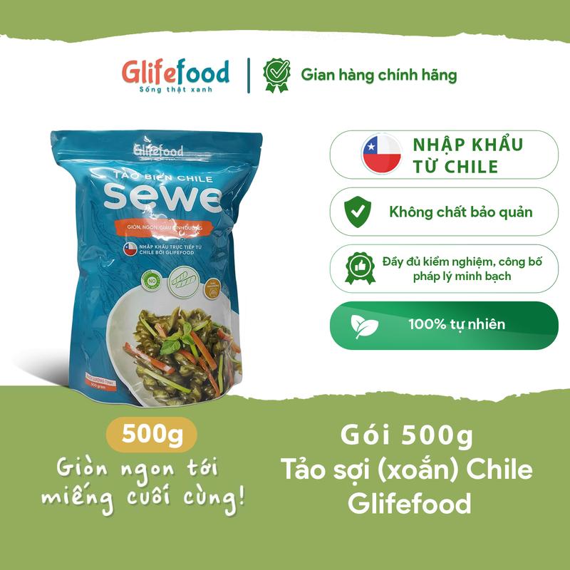 Tảo Xoắn Chi Lê Glifefood | 100g - 500g| Nhập khẩu từ Chile | giòn ngon, giàu dinh dưỡng