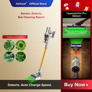 Airbot Hypersonics Pro Cordless Vacuum Cleaner Penyedot Debu Cerdas Vakum Cleaner dengan Teknologi Penginderaan Debu Pintar & Lampu Cincin Pintar