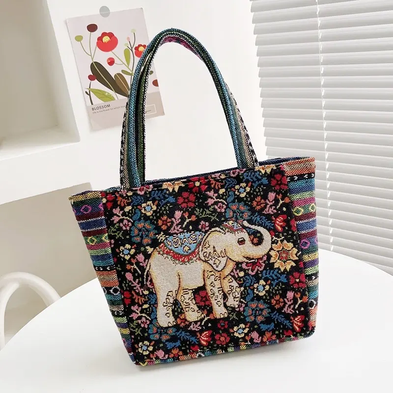 OPIOBAGS TAS TOTE MOTIF GAJAH WANITA IMPORT / TAS TOTEBAG / HANDBAG / TFW 66 0