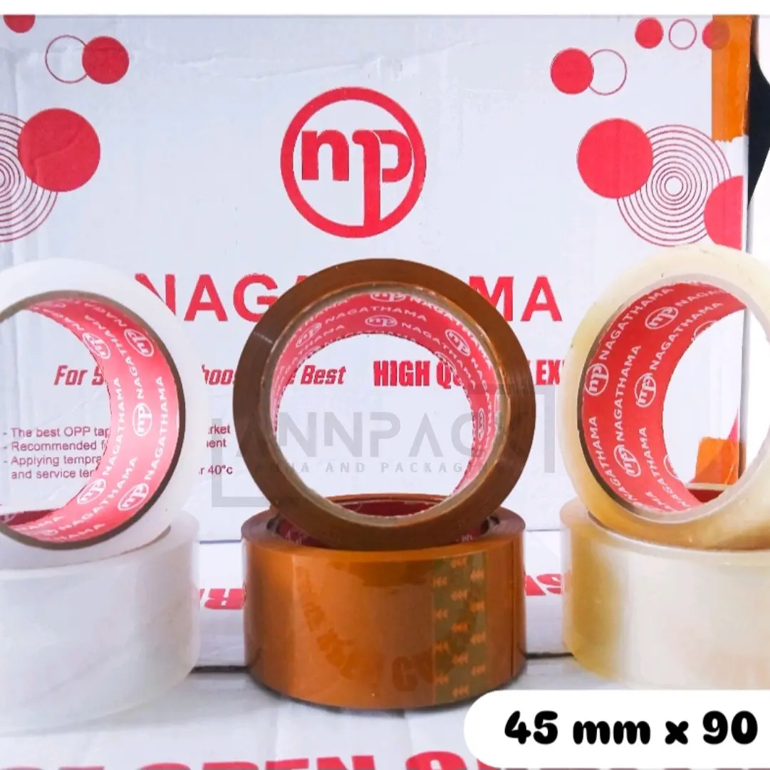 Lakban 90 yard / lakban bening 90 yard / lakban coklat 90 yard / lakban 45 mm x 90 yard