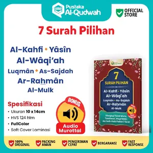 Spesial Keutamaan 7 Surah A6 + Audio || 7 Surah Traveling Aesthetic || Buku 7 Surah ukuran Saku || Full Color Aesthetic