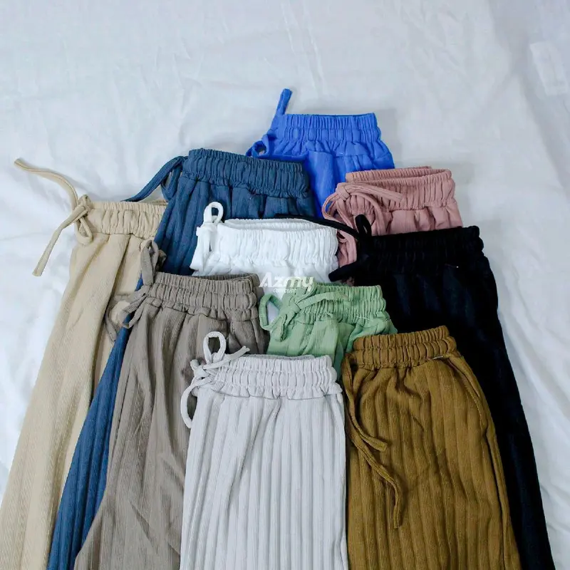 Celana Kulot Panjang Knit Hornet premium Jumbo Highwaist Dewasa Bawahan wanita 2